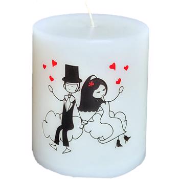 شمع استوانه طرح روز عشق 